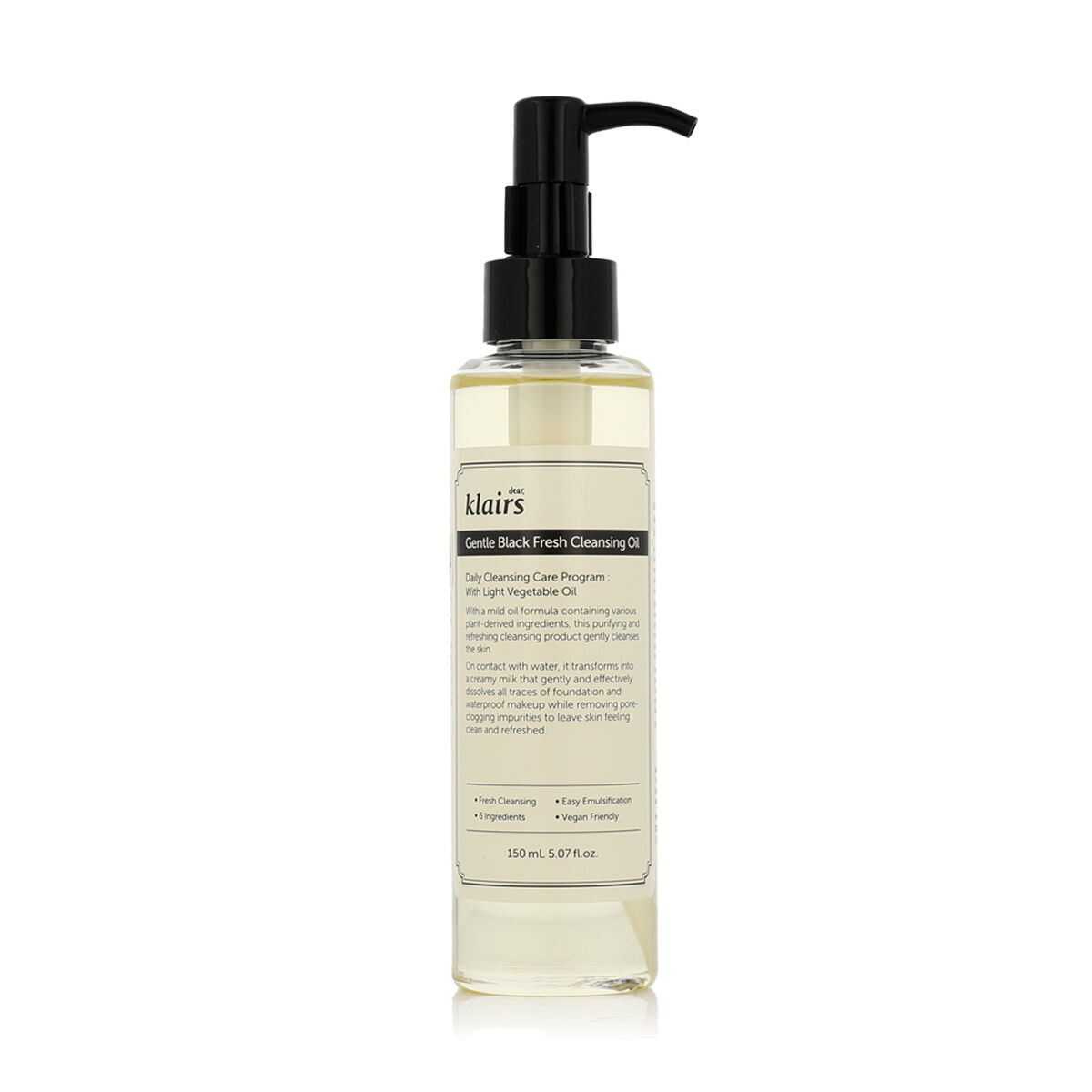 Palasaippua Dear Klairs Gentle Black 150 ml